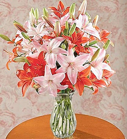 Assorted Lilies in a Vase